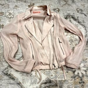 Girls gorgeous sheer pink satin jacket